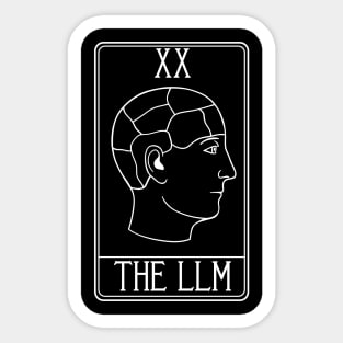 LLM Tarot Card - LLMs - Large Language Model - AI (Minimal Edition) Sticker